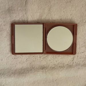 Square Compact W/Double Mirrors & snap closure. The right size for A Makeup bag